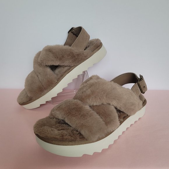 KOOLABURRA BY UGG Women’s Fuzz-EE Faux-Fur Slipper Sandals-Amphora. Size 9M⭐ - Picture 5 of 14